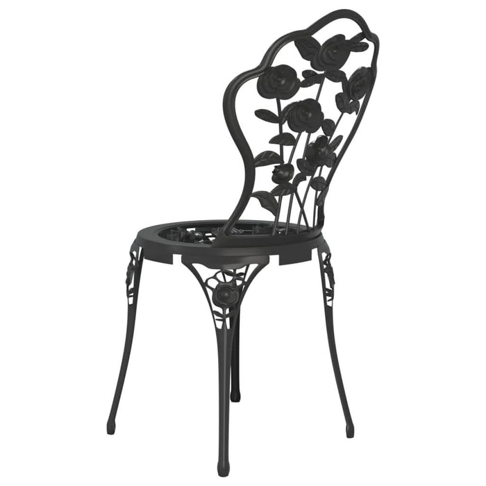 Set mobilier bistro, 3 piese, negru, aluminiu turnat - WALTI WALTI