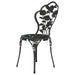 Set mobilier bistro, 3 piese, negru, aluminiu turnat - WALTI WALTI