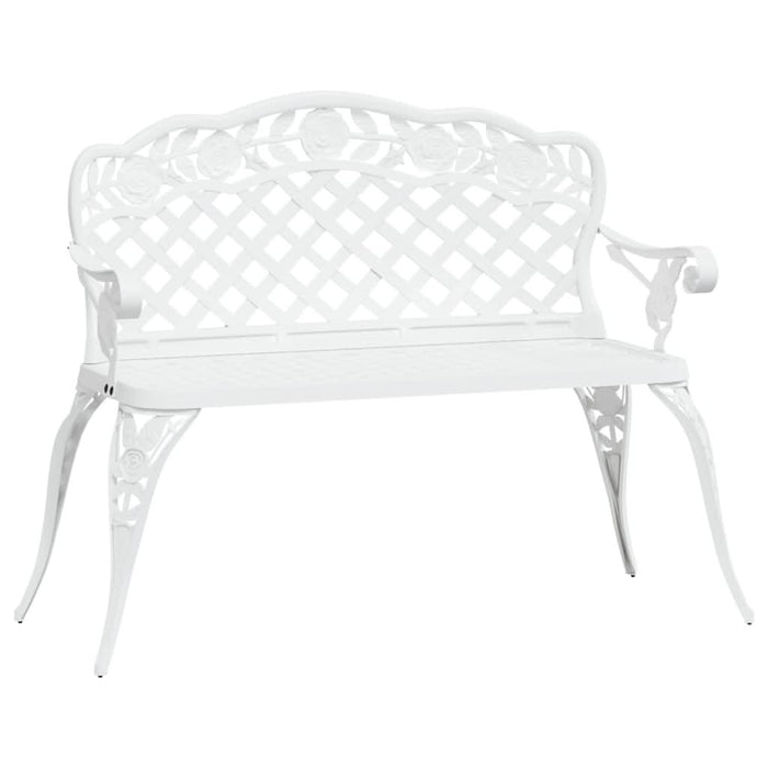 Bancă de grădină, alb, 108 cm, aluminiu turnat - WALTI WALTI