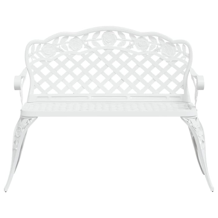 Bancă de grădină, alb, 108 cm, aluminiu turnat - WALTI WALTI