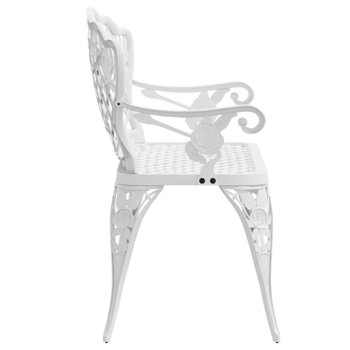 Bancă de grădină, alb, 108 cm, aluminiu turnat - WALTI WALTI