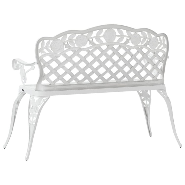 Bancă de grădină, alb, 108 cm, aluminiu turnat - WALTI WALTI