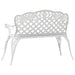 Bancă de grădină, alb, 108 cm, aluminiu turnat - WALTI WALTI