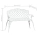 Bancă de grădină, alb, 108 cm, aluminiu turnat - WALTI WALTI