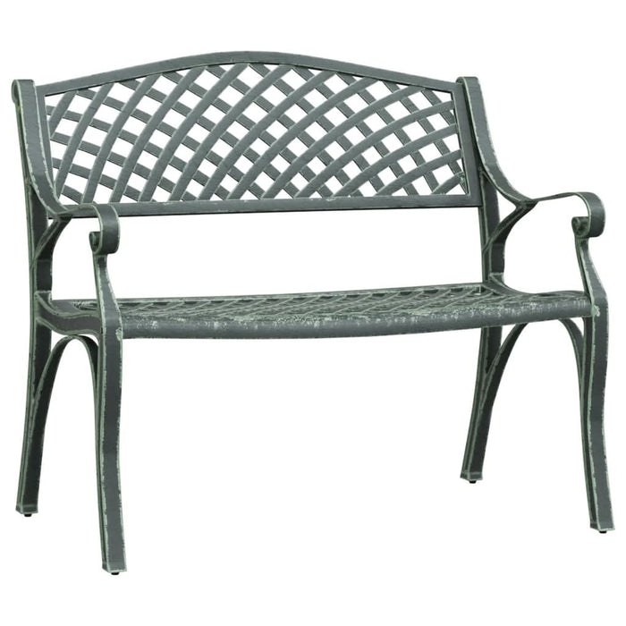 Bancă de grădină, verde, 102 cm, aluminiu turnat - WALTI WALTI