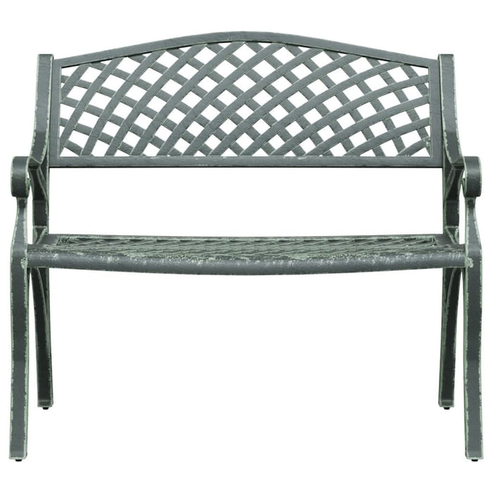 Bancă de grădină, verde, 102 cm, aluminiu turnat - WALTI WALTI