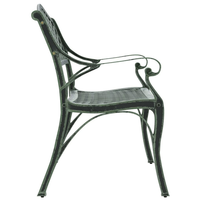 Bancă de grădină, verde, 102 cm, aluminiu turnat - WALTI WALTI