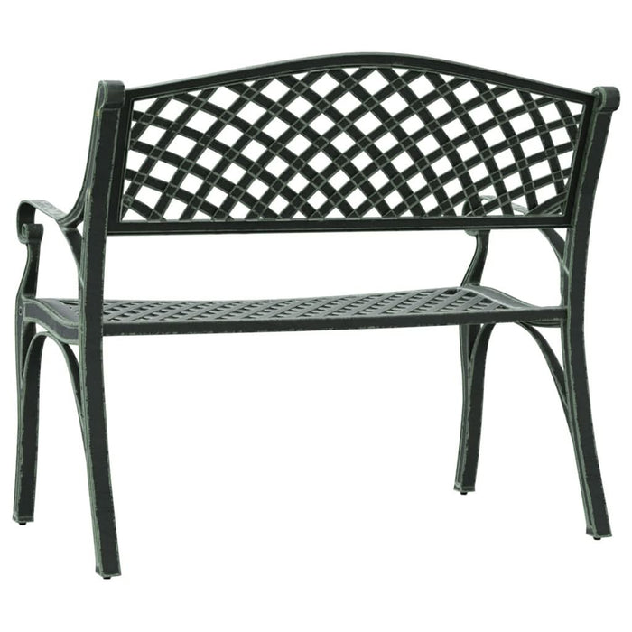 Bancă de grădină, verde, 102 cm, aluminiu turnat - WALTI WALTI