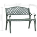 Bancă de grădină, verde, 102 cm, aluminiu turnat - WALTI WALTI