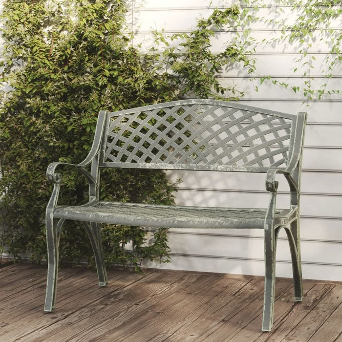 Bancă de grădină, verde, 102 cm, aluminiu turnat - WALTI WALTI