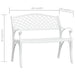 Bancă de grădină, alb, 102 cm, aluminiu turnat - WALTI WALTI