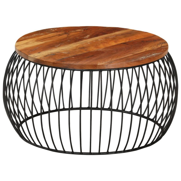 Măsuță de cafea, Ø68 cm, lemn masiv reciclat - WALTI WALTI