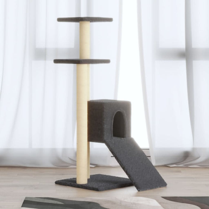 Ansamblu pisici cu stâlpi din funie de sisal, gri închis, 92 cm - WALTI WALTI