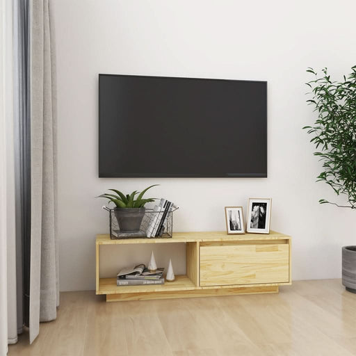 Comodă TV, 110x30x33,5 cm, lemn masiv de pin - WALTI WALTI