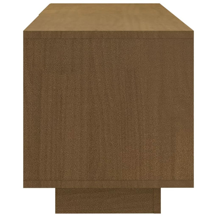 Comodă TV, maro miere, 110x30x33,5 cm, lemn masiv de pin - WALTI WALTI