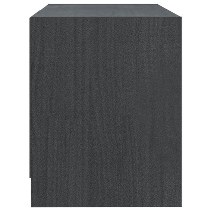 Comodă TV, gri, 80x31x39 cm, lemn masiv de pin - WALTI WALTI
