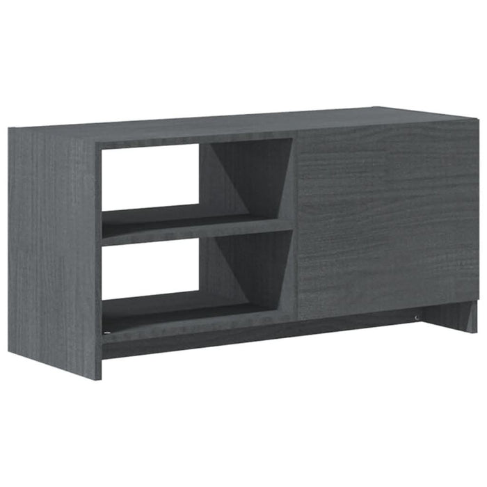 Comodă TV, gri, 80x31x39 cm, lemn masiv de pin - WALTI WALTI