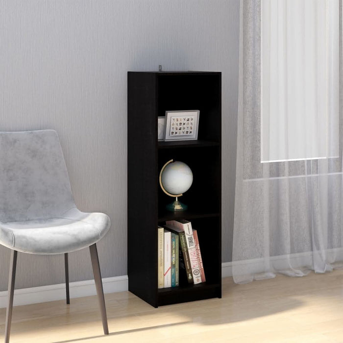 Bibliotecă/Separator cameră negru, 36x33x110 cm, lemn masiv pin - WALTI WALTI