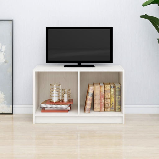 Comodă TV, alb, 70x33x42 cm, lemn masiv de pin - WALTI WALTI