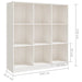 Bibliotecă/Separator cameră alb 104x33,5x110 cm lemn masiv pin - WALTI WALTI