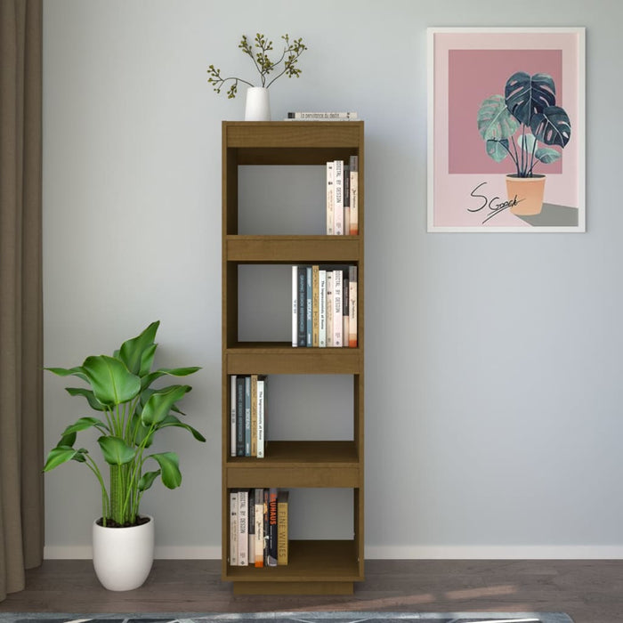 Bibliotecă/Separator cameră maro miere 40x35x135cm lemn pin - WALTI WALTI