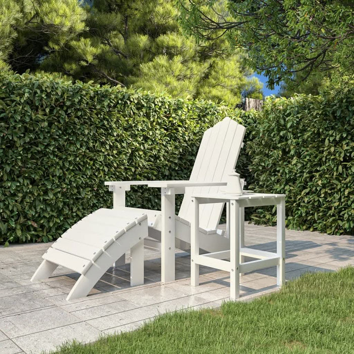 Masă Adirondack de grădină, alb, 38x38x46 cm, HDPE - WALTI WALTI