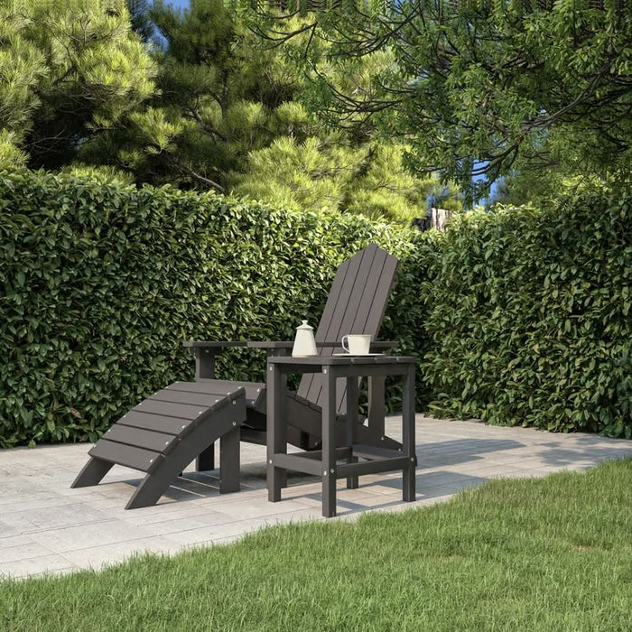 Masă Adirondack de grădină, antracit, 38x38x46 cm, HDPE - WALTI WALTI