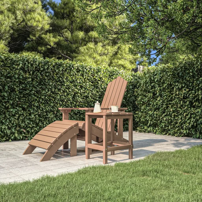 Masă Adirondack de grădină, maro, 38x38x46 cm, HDPE - WALTI WALTI