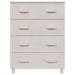 Servantă „HAMAR”, alb, 79x40x103,5 cm, lemn masiv de pin - WALTI WALTI