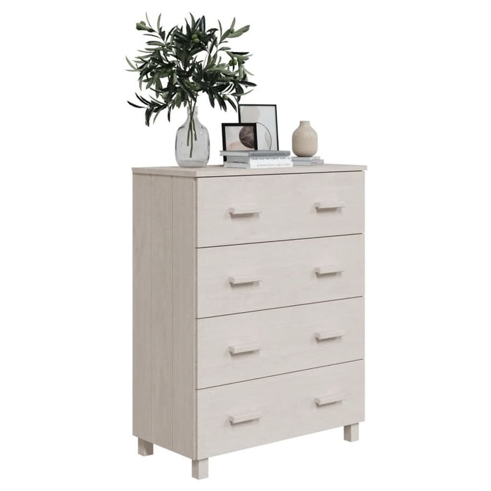 Servantă „HAMAR”, alb, 79x40x103,5 cm, lemn masiv de pin - WALTI WALTI