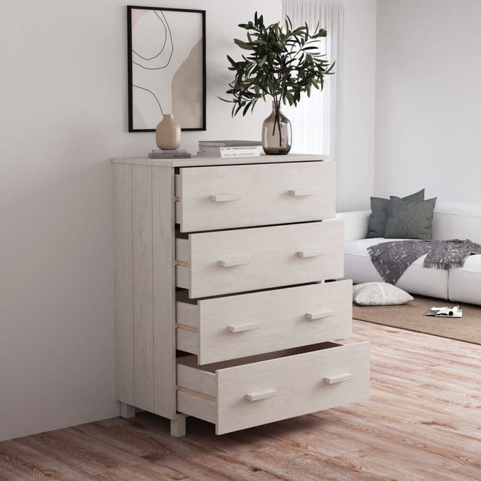 Servantă „HAMAR”, alb, 79x40x103,5 cm, lemn masiv de pin - WALTI WALTI