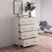 Servantă „HAMAR”, alb, 79x40x103,5 cm, lemn masiv de pin - WALTI WALTI