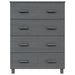 Servantă „HAMAR”, gri închis, 79x40x103,5 cm, lemn masiv pin - WALTI WALTI