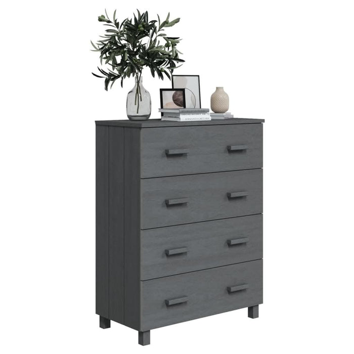 Servantă „HAMAR”, gri închis, 79x40x103,5 cm, lemn masiv pin - WALTI WALTI