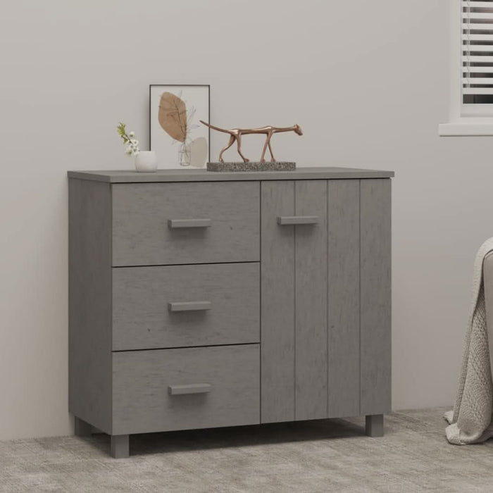 Servantă „HAMAR”, gri deschis, 90x40x80 cm, lemn masiv de pin - WALTI WALTI