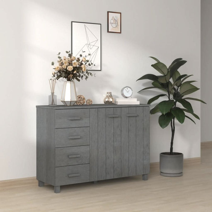 Servantă „HAMAR”, gri închis, 113x40x80 cm, lemn masiv pin - WALTI WALTI