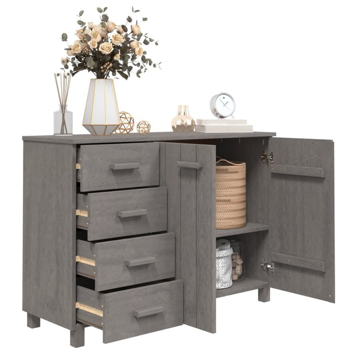 Servantă „HAMAR”, gri deschis, 113x40x80 cm, lemn masiv pin - WALTI WALTI