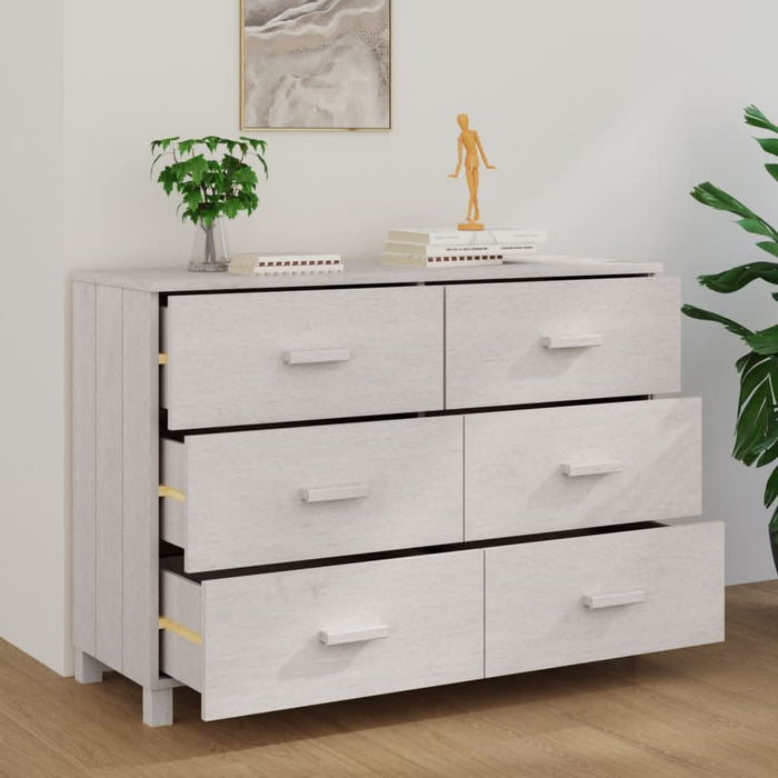 Servantă „HAMAR”, alb, 113x40x80 cm, lemn masiv de pin - WALTI WALTI