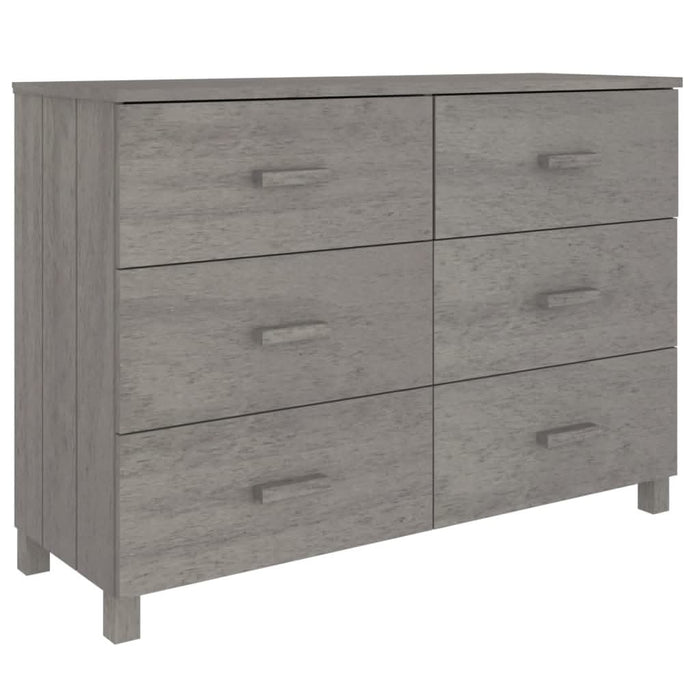 Servantă „HAMAR”, gri deschis, 113x40x80 cm, lemn masiv pin - WALTI WALTI