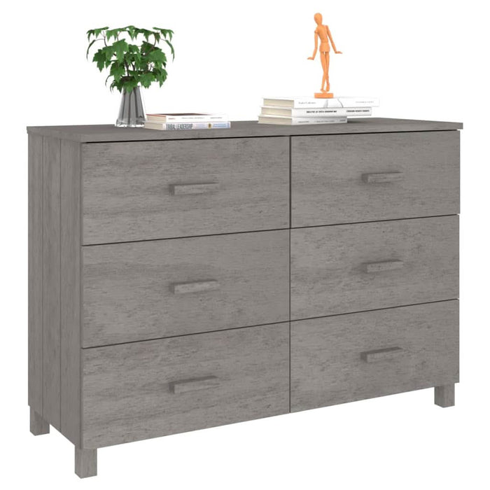 Servantă „HAMAR”, gri deschis, 113x40x80 cm, lemn masiv pin - WALTI WALTI