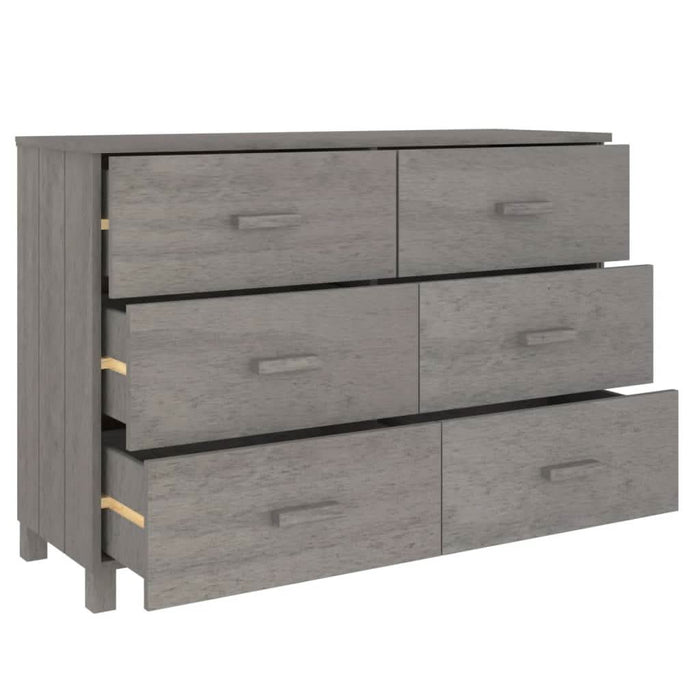 Servantă „HAMAR”, gri deschis, 113x40x80 cm, lemn masiv pin - WALTI WALTI