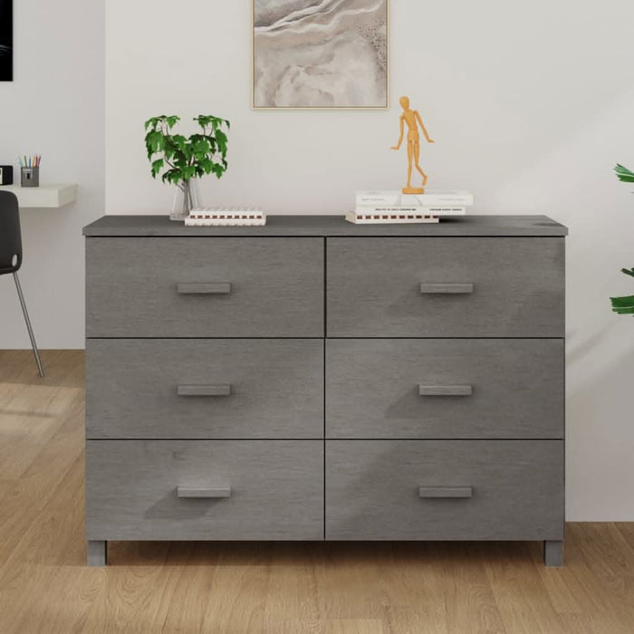 Servantă „HAMAR”, gri deschis, 113x40x80 cm, lemn masiv pin - WALTI WALTI
