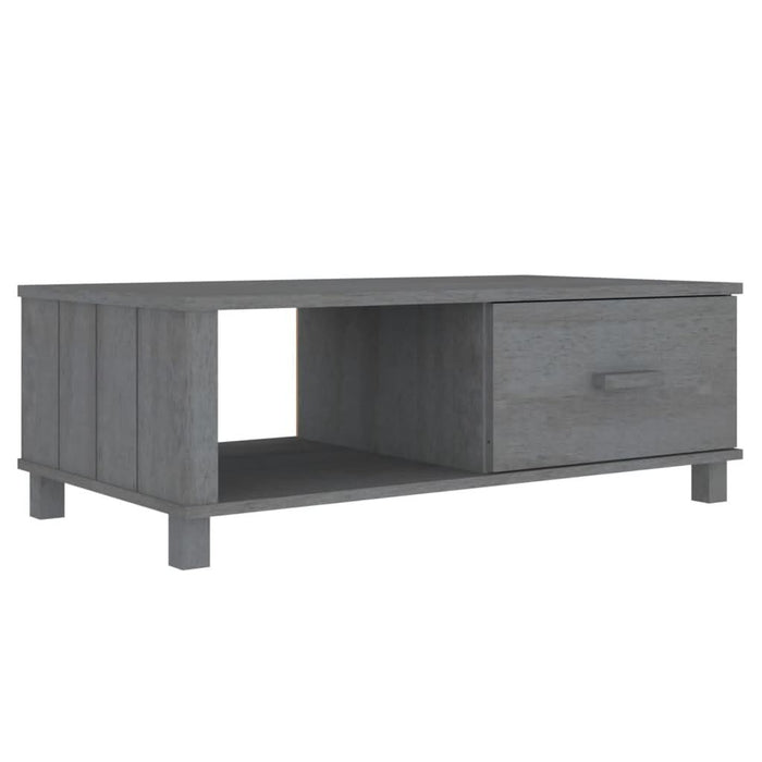 Masă de cafea „HAMAR”, gri închis, 100x55x35 cm, lemn masiv pin - WALTI WALTI