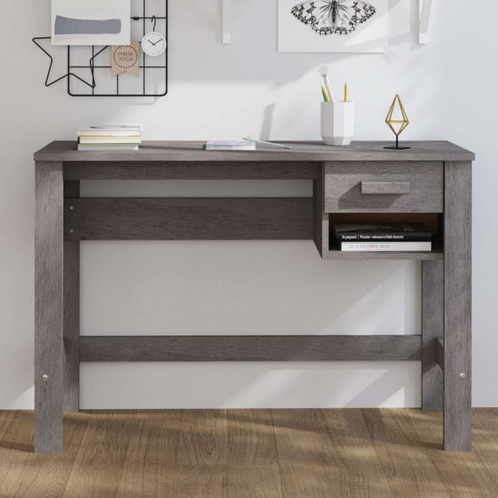 Birou „HAMAR”, gri deschis, 110x40x75 cm, lemn masiv de pin - WALTI WALTI