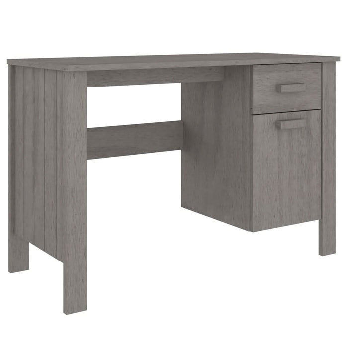 Birou „HAMAR”, gri deschis, 113x50x75 cm, lemn masiv de pin - WALTI WALTI