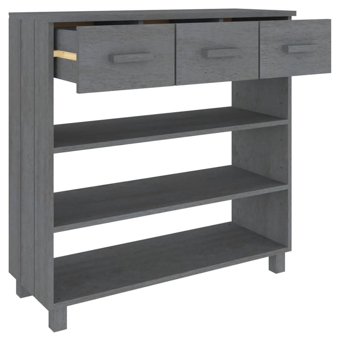 Masă consolă „HAMAR”, gri închis, 90x35x90 cm, lemn masiv pin - WALTI WALTI