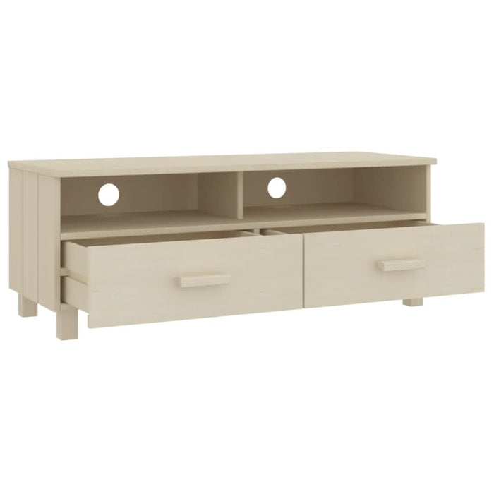 Dulap TV „HAMAR”, maro miere, 106x40x40 cm, lemn masiv de pin - WALTI WALTI
