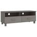 Dulap TV „HAMAR”, gri deschis, 106x40x40 cm, lemn masiv de pin - WALTI WALTI