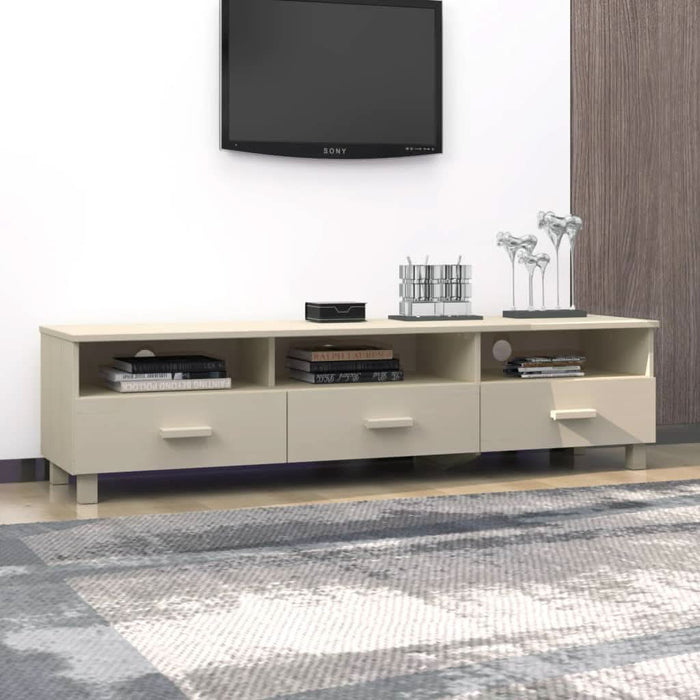Dulap TV „HAMAR”, maro miere, 158x40x40 cm, lemn masiv de pin - WALTI WALTI