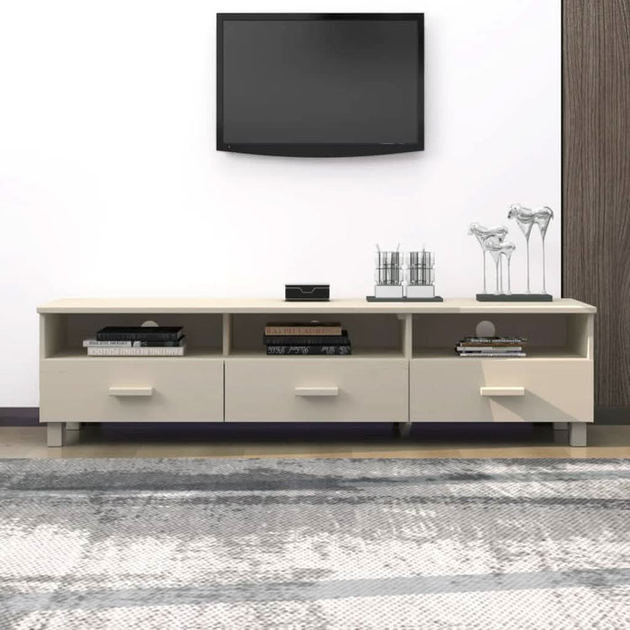 Dulap TV „HAMAR”, maro miere, 158x40x40 cm, lemn masiv de pin - WALTI WALTI